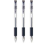 signo Lot de 3 Stylos à bille à encre gel UM-151-0,28 mm Noir