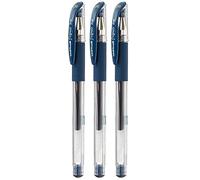 signo Lot de 3 stylos à bille à encre gel UM-151-0,38 mm Bleu/noir