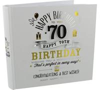 Signography Album photo d'anniversaire 4 x 6 - 70e WD703 (Taille unique) (Blanc)