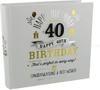 Signography Album photo d'anniversaire 4 x6 - 40e WD700 (Taille unique) (Blanc)