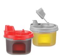 Signora Ware Ensemble distributeur d'huile et de vinaigre - Mini bouteilles de sauce pour vinaigre balsamique, sauce soja - Bouteilles de vinaigrette avec bec verseur facile - Récipients hermétiques