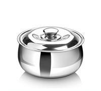 SIGNORA WARE Grande cocotte isotherme avec couvercle 3000 ml en acier inoxydable - Réchaud/refroidisseur - Bol de service thermique pour soupe/salade - Récipient pour aliments chauds - Meilleur