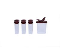 SIGNORA WARE Lot de 4 shakers alimentaires Marron 140 ml