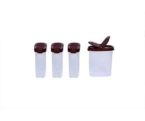 SIGNORA WARE Lot de 4 shakers alimentaires Marron 140 ml