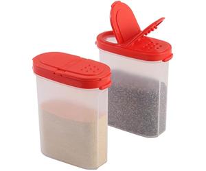 SIGNORA WARE Set de 2 Pots à Épices, Organisateur à Épices, Jolies Boite à Épices Translucides, Ensemble de Flacons à Épices, Étanche, Bocaux avec Couvercles pour Épices et Aromates Sans BPA.