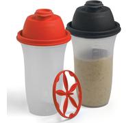 SIGNORA WARE Shaker Protéiné de 500ml, Lot de 2, pour Boisson Protéinée, Compléments Alimentaires En Poudre, Protéines de Musculation, Vinaigrettes, Gourdes de Sport Sans BPA
