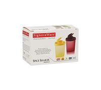 Signoraware Würzling Lot de 2 salières et poivrières pour voiture, bureau, camping et déplacements - Lot de 2 salières et épices 90 ml Blanc transparent