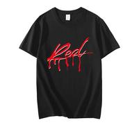 Signorina Playboi Carti Whole Lotta Red T-shirt en coton pour homme et femme Hip Hop Streetwear Graphique T-shirts décontractés unisexes à col rond T-shirts noirs, Noir , S