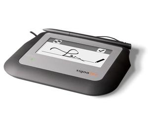 signotec Sigma - Pavé de signature avec écran LCD monochrome de 4" avec rétroéclairage, capteur de stylo haute résolution, 1024 niveaux de pression, taux d'échantillonnage 500 Hz, cryptage RSA, port