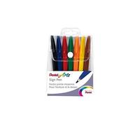 Pentel Sign Pen S527 Pochette de 7 stylos feutre Assortiment de 7 couleurs