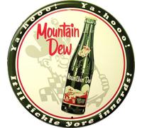 Signs 4 Fun SRKMD3 Mountain Dew Bouteille Panneau rond Vert