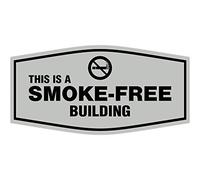 Signs ByLITA Fancy This is a Smoke Free Building Panneau Gris clair Taille M