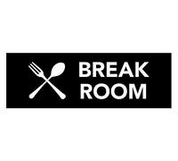 Signs ByLITA Panneau Basic Break Room (Noir) - Grand