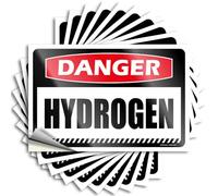 Signs Danger Hydrogène Funny Magnetic Bumper Vinyle Durable pour l'extérieur de la voiture Book Nook Decor - Décollez et collez la décoration murale