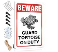 Signs For Bedroom Door Beware! Guard Tortoise On Duty Panneau d'avertissement pour chambre à coucher Accessoires pour homme (30 x 40 cm)