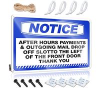 Signs For Bedroom Door Notice After Hours Payment & Outgoing Mail Drop - Plaque en métal - Panneau de bière - Panneau de garage pour homme vintage (20 x 30 cm)