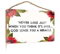 Signs For Kitchen Never Lose Just When You Think It's Over... God Sends You A Miracle. Décoration rétro amusante pour chambre à coucher (15 x 28 cm)