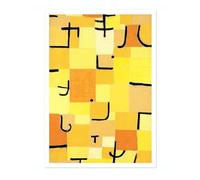 Signs In Yellow Paul Klee Art Prints Classic Bauhaus Art Painting Print, Abstrait Art mural géométrique moderne, Cubisme Décoration d'intérieur, 50 x 70 cm (impression uniquement) - 50 x 70 cm
