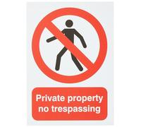 Signs & Labels FPH05551R &Panneau Propriété Privée Pas de dépassement