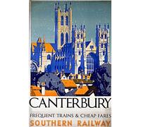 signs-unique Canterbury Cathedral England (Old Rail ad.) (ls) Aimant de réfrigérateur (se)