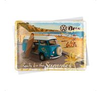 Nostalgic-Art signs-unique na Plaque en Metal 10 x 14 cm - VW Bulli - Ready for The Summer