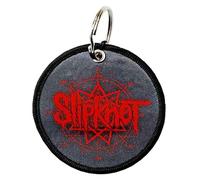 signs-unique Slipknot Band Logo And Nonagram Double Side Patch Porte-Clés Size One Size