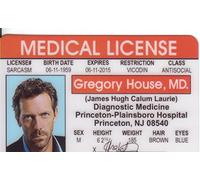 Signs4Fun Hugh Laurie Dr. Gregory House Permis de Conduire Fantaisie pour Les Fans de l'émission télévisée Gregory House MD