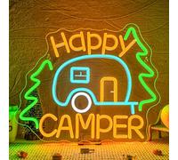 SIGNSHIP Panneau néon Happy Camper