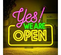 SIGNSHIP Yes We Are Open Neon Led, We Are Open Led Néon Intensité Variable pour Décoration Murale, Enseigne Lumineuse Pour Café,Club,Restaurant,Hôtel,Magasin,Bar,Cadeaux