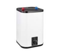 SIGO - Chauffe-eau instantané 230 V, chauffe-eau électronique compact, bureau, atelier, maison de vacances, magasin, locaux de services - Raccordement supérieur, 15 l, 2000 W - NAPOLI blanc