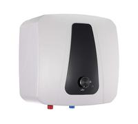 SIGO - Chauffe-eau instantané 230 V, chauffe-eau électronique compact, bureau, atelier, maison de vacances, magasin, locaux de services - Raccordement inférieur, 15 l, 2000 W - FLORYDA blanc