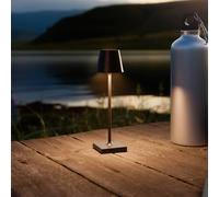 Sigor Lampe de table Nuindie pocket, intensité variable, IP54, 21cm, USB-C, 7h, nuit noir
