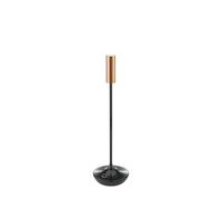 Sigor Licht Nucandle Akku Tischleuchte, noir céramique / cuivre