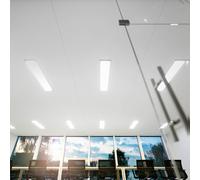 Sigor Panneau LED Fled, blanc, Salon / Salle à manger, Matière Plastique, Moderne, Plafonnier LED
