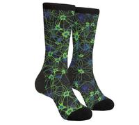 Sigouyinei Chaussettes fantaisie amusantes et décontractées pour homme et femme, Science 3D Neurone Neurologie Cellule cérébrale, 1