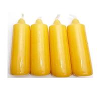 Sigro Lot de 12 Bougies de l'Avent en Cire, 4 pièces, 20 x 105 mm, Jaune, Taille Unique