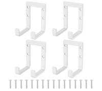 SiGuLiKeJi 4 Crochets de Déimulation Mural Blanc, Crochets Muraux de Plafond, Supports pour Vélos et Outils de Garage