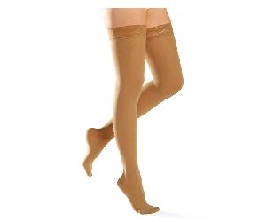 Sigvaris Dynaven Semi-Opaque Bas Auto-Fixants Classe 3 Long Taille XL Beige