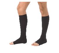 Sigvaris Essentiel Microfibre Homme Chaussettes Pieds Ouverts Classe 2 Normal Taille L Noir