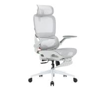 SIHOO B100 Pro Fauteuil de Bureau Ergonomique avec Soutien Lombaire, Chaise Grillagée pour Bureau à Domicile, Appui-Tête Réglable & Accoudoirs 4D, Gris