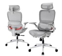 SIHOO B100 Ultra Chaise de Bureau Ergonomique, Chaise de Bureau en Maille avec Soutien Lombaire Adaptatif, Chaise d’Ordinateur avec Large Appui-Tête, Chaise de Bureau avec Accoudoirs Relevables et Piv