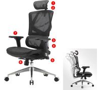chaise de bureau SIHOO ergonomique soutien lombaire mesh noir
