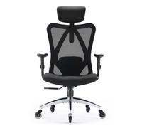 SIHOO M18 Fauteuil de Bureau Ergonomique, avec la Lune de Glace,Accoudoir Réglable,Noir