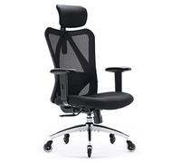 SIHOO Chaise Ergonomique Bureau, Support Lombaire Ajustable, Noir