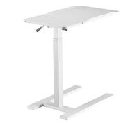 SIHOO D01 Tables de lit médicales Inclinable et Réglable avec roulettes, Bureau Mobile Pneumatique pour Ordinateur Portable, Mobile Support Ordinateur Portable lit（Blanc）