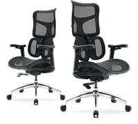 Sihoo Dora S100 - Chaise de bureau ergonomique - cadre noir - maille noire