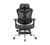 SIHOO Doro C300 Chaise de bureau ergonomique avec accoudoirs 3D ultra doux, soutien lombaire dynamique pour le bureau à domicile, dossier réglable, avec repose-pieds (Noir)