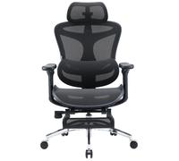 SIHOO Doro C300 Chaise de Bureau Ergonomique avec Soutien Lombaire Dynamique, avec Repose-pieds,Noir