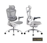 C300 PRO Chaise ergonomique - Accoudoirs 5D,Soutien lombaire auto-ajustable,Dossier maille,150kg max,3 inclinaisons 92°/100°/112°,BIFMA/TÜV,Dimensions 77x67x127cm,Blanc