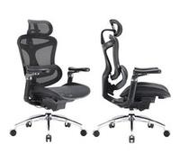 SIHOOC300Pro Chaise de Bureau Ergonomique Avec Accoudoirs,Support Lombaire Dynamique,Profondeur D'assise et Dossier Réglables Noir